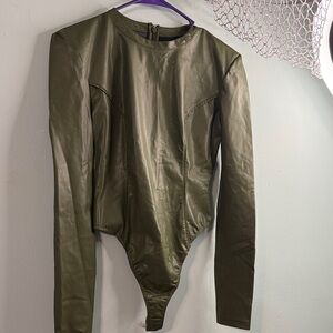 IVY PARK Sage Green Leather Detail